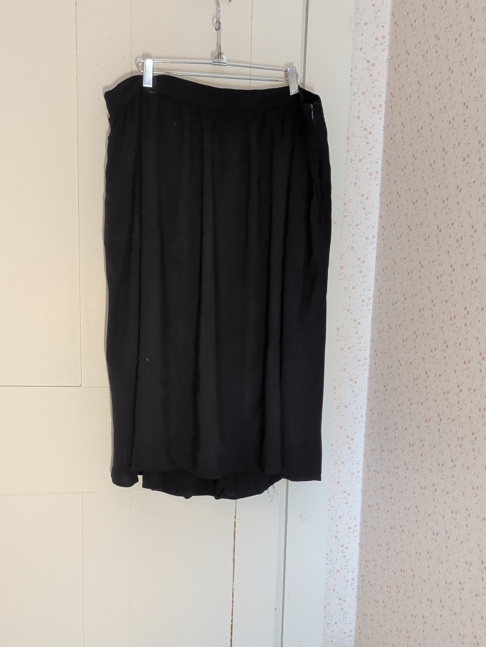 Mod Cloth Classic Black Women's Skirt 2X Whimsigoth Full Boho Rayon Gathered